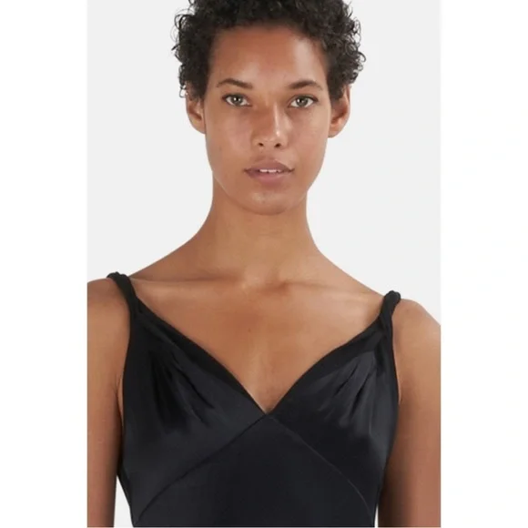 RtA Cali Slip Mini Dress 100% Silk Black Elegant Black Mini Dress Size 0